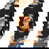 Halloween Pomeranian Dog Moon With Pumpkin Funny Gifts Women Women Graphic Long Sleeve T-shirt