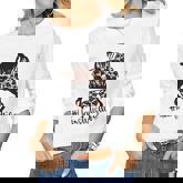 Hairstylist Lifes Mom Messy Bun Funny Mothers Day  Women Graphic Long Sleeve T-shirt