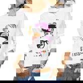 Messy Hair Woman Bun I Kiss Girls Mom Life Lgbt Mothers Day  Women Graphic Long Sleeve T-shirt