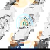 Pediatric Nurse Cute Rainbow Funny Pediatric Nurse Women Graphic Long Sleeve T-shirt