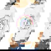 Rainbow Eight Year Girl Birthday Party Boho Family 8Th Year  Women Graphic Long Sleeve T-shirt