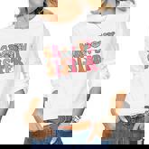 Retro Groovy Sister Matching Family 1St Birthday Party  V2 Women Graphic Long Sleeve T-shirt