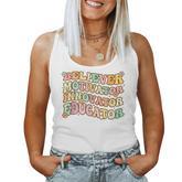Believer Motivator Innovator Educator Retro Teacher Gifts  V4 Women Tank Top Basic Casual Daily Weekend Graphic