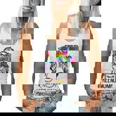 Free Mom Hugs Messy Bun Lgbt Pride Rainbow  V4 Women Tank Top Basic Casual Daily Weekend Graphic