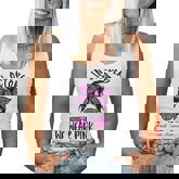 Teacher Life Breast Cancer In October We Wear Pink Messy Bun  V2 Women Tank Top Basic Casual Daily Weekend Graphic