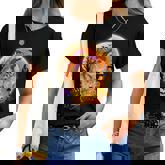 Halloween Pomeranian Dog Moon With Pumpkin Women Women T-shirt