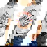 Cute Ghost Book Reading Halloween Teacher Spooky Teacher Women T-shirt