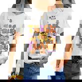 Groovy Halloween Trick Or Teach Retro Floral Ghost Teacher V33 Women T-shirt