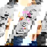 Messy Hair Woman Bun I Kiss Girls Mom Life Lgbt Women T-shirt