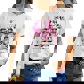 In October We Wear Pink Gnome Sunflower Breast Cancer Women T-shirt