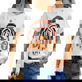 Pacu Nurse Leopard Rainbow Halloween Pumpkin Nursing Women T-shirt