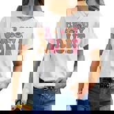 Retro Groovy Aunt Matching 1St Birthday Party Women T-shirt