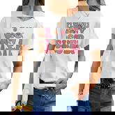 Retro Groovy Sister Matching 1St Birthday Party V2 Women T-shirt