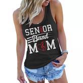 Horn Player Senior 2023 Band Mom  Women Flowy Tank