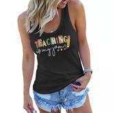 Teaching Is My Jam Blessed Teacher Fun Design For A Teacher  Women Flowy Tank