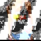 Womens Baseball Softball Ball Heart Gaga Funny Mothers Day Sporter  Women Flowy Tank