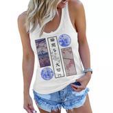 Japanese Streetwear Men Women Lofi Vintage Graphic  Women Flowy Tank