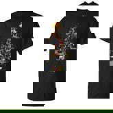 Horse Tree Christmas Candy Cane T-shirt