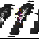 Mardi Gras Flossing Unicorn Jester Hat Unicorn T-shirt