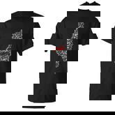 Palestinian Map With Cities Villages Calligraphy Palestine T-Shirt