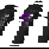 Spookscene Edgy Kitty Hat Scene Kid Emo Alt Goth Purple T-shirt