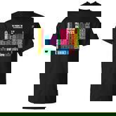 The Periodic Table Of Horror Movies Chemistry Science Men Women T-shirt Graphic Print Casual Unisex Tee