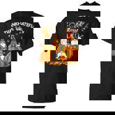 Three Cute Gnomes Halloween Pumpkin Autumn Fall T-shirt