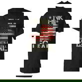Vintage Old American Flag Think While Its Still Legal T-shirt