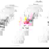 Happy Easter Unicorn Bunny Girls Easter Eggs Girls T-shirt
