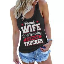 Trucker Shirt Women My Knight and Shining Armor Truckers Girlfriend trucker  T-shirt Trucker Wife 