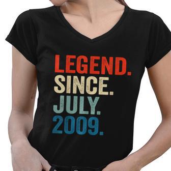 13 Years Old Gifts Legend Since July 2009 13Th Birthday Boy Women V-Neck T-Shirt - Monsterry AU