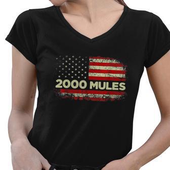 2000 Mules Pro Trump 2024 Tshirt Women V-Neck T-Shirt - Monsterry UK