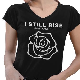 I Still Rise Inspirational Quote T-Shirt Graphic Design Printed Casual Daily Basic Women V-Neck T-Shirt