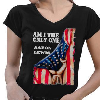 Aaron Lewis Am I The Only One Us Flag Tshirt Women V-Neck T-Shirt - Monsterry AU