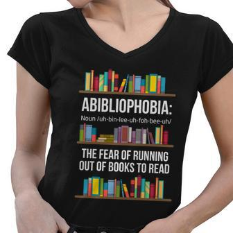 Abibliophobia Gift V2 Women V-Neck T-Shirt - Monsterry