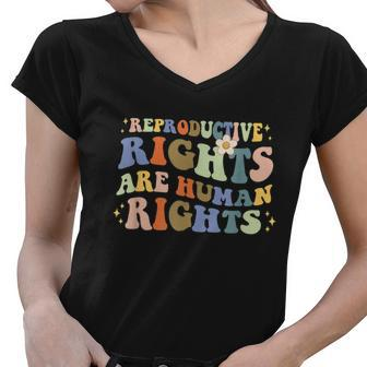 Aesthetic Reproductive Rights Are Human Rights Feminist V2 Women V-Neck T-Shirt - Monsterry DE