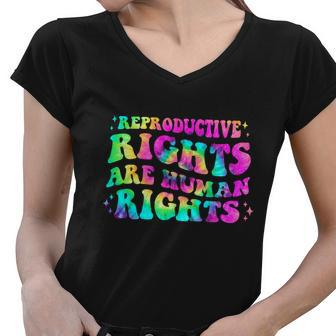 Aesthetic Reproductive Rights Are Human Rights Feminist V4 Women V-Neck T-Shirt - Monsterry DE