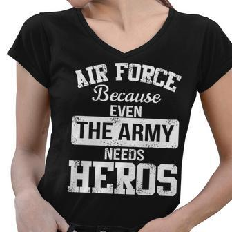 Air Force Heroes Women V-Neck T-Shirt - Monsterry UK
