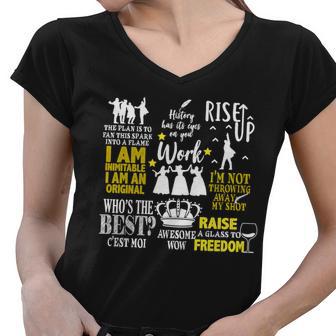 Alexander Hamilton Best Song Quotes Lyrics Women V-Neck T-Shirt - Monsterry AU