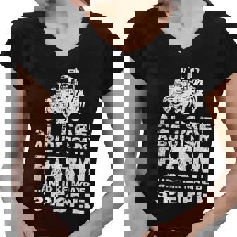 All I Care About Is My Farm & Like 3 People Women V-Neck T-Shirt - Monsterry