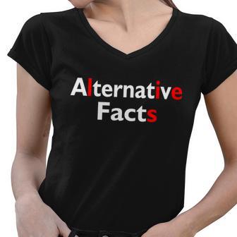 Alternative Facts Lies Women V-Neck T-Shirt - Monsterry AU