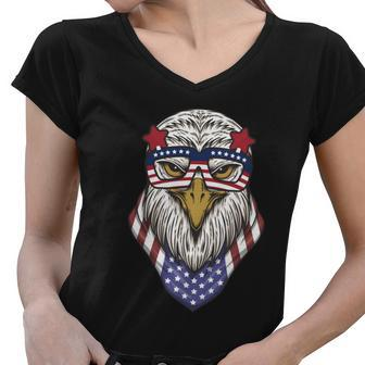 American Bald Eagle Mullet 4Th Of July Funny Usa Patriotic Gift V3 Women V-Neck T-Shirt - Monsterry AU