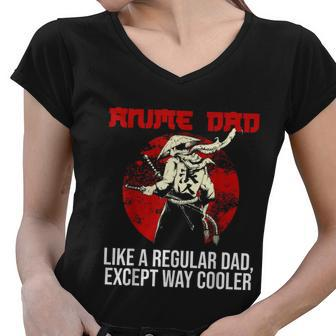 Anime Dad Like A Regular Dad Except Way Cooler Noodles Anime Women V-Neck T-Shirt - Thegiftio UK
