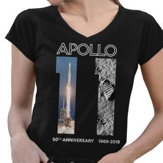 Apollo 11 50Th Anniversary Design Tshirt Women V-Neck T-Shirt - Monsterry DE