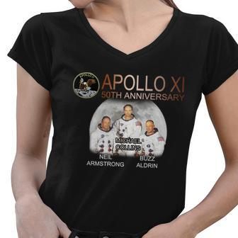 Apollo 11 Astronauts 50Th Anniversary Women V-Neck T-Shirt - Monsterry UK