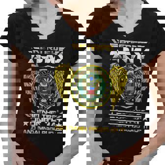 Army Retired Military US Army Retirement Women V-Neck T-Shirt - Thegiftio