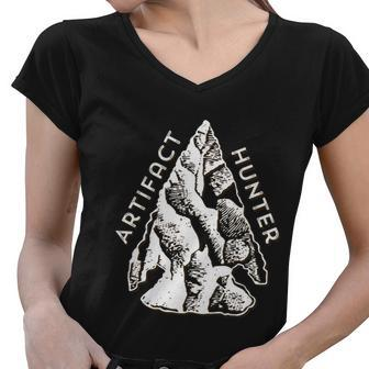 Arrowhead Hunting Gift Rtifact Collector Gift Women V-Neck T-Shirt - Monsterry DE