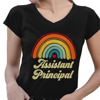 Assistant Principal Vintage Retro Funny Birthday Coworker Cool Gift Graphic Design Printed Casual Daily Basic Women V-Neck T-Shirt - Thegiftio UK