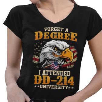 Attended Dd 214 University Women V-Neck T-Shirt - Monsterry UK