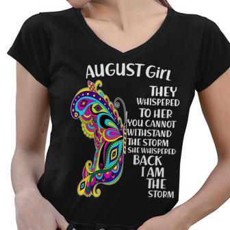 August Girl Paisley Butterfly Women V-Neck T-Shirt - Monsterry AU